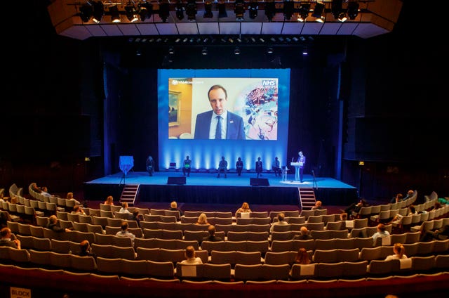 Health Secretary Matt Hancock addresses the opening