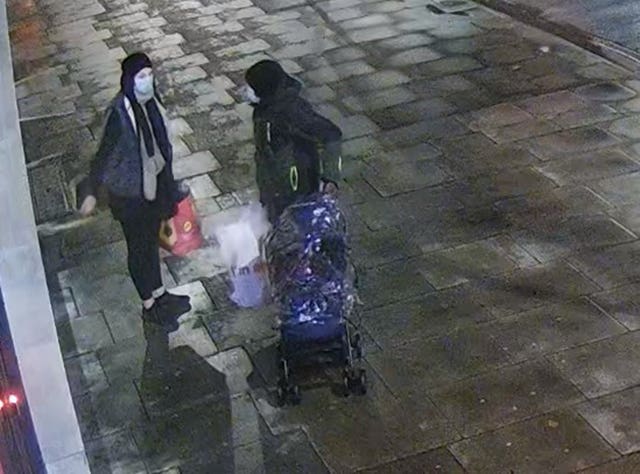 A CCTV image from January 7 of Mark Gordon and Constance Marten 