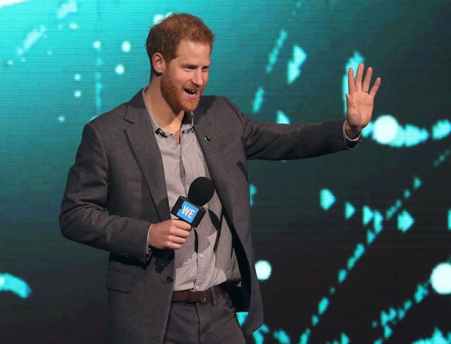 Harry during his visit to WE Day UK at the SSE Arena