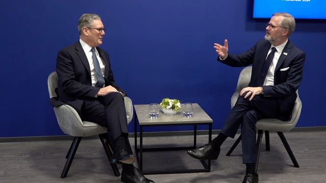 Prime Minister Sir Keir Starmer during a bilateral meeting with Czech Republic Prime minister Petr Fiala 