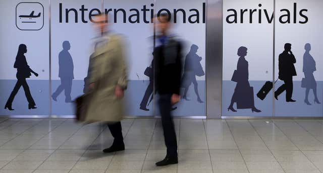 International arrivals at Gatwick Airport