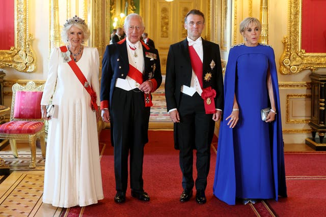 Camilla, Charles, Emmanuel Macron and Brigitte Macron