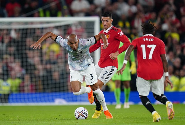 Fabinho appeared only as a substitute at Old Trafford