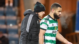 Celtic’s Cameron Carter-Vickers (leaves the pitch injured (PA)