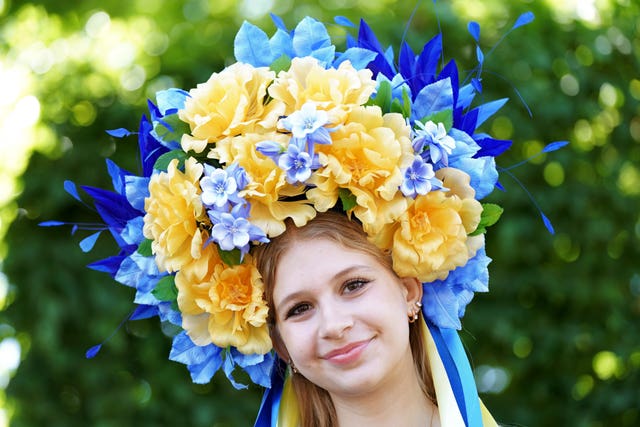 A racegoer from Ukraine