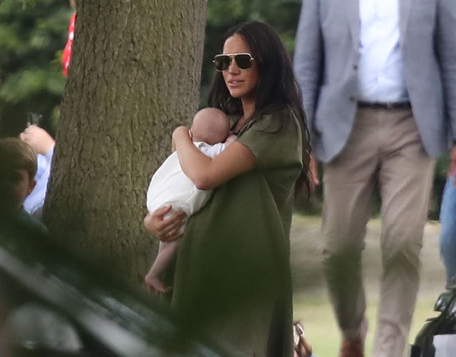The Duchess of Sussex with son Archie