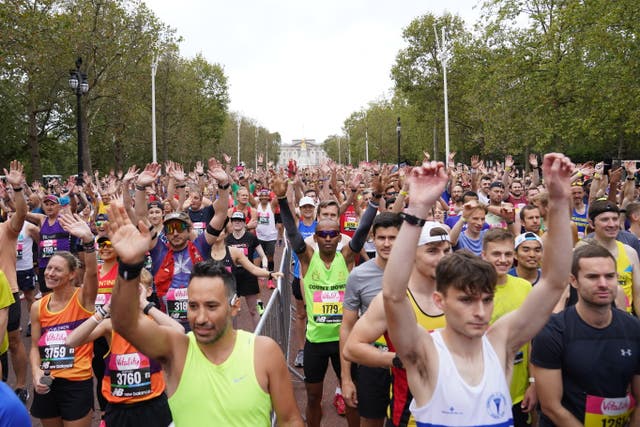 Competitors at the start on The Mall