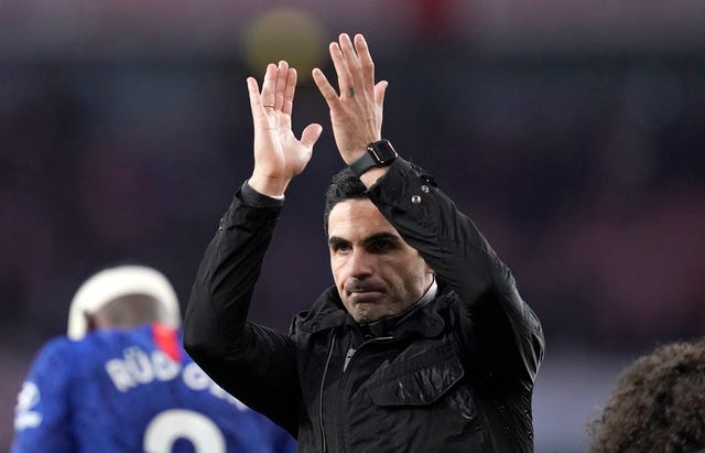 Arteta's side take on Manchester United on New Year's Day