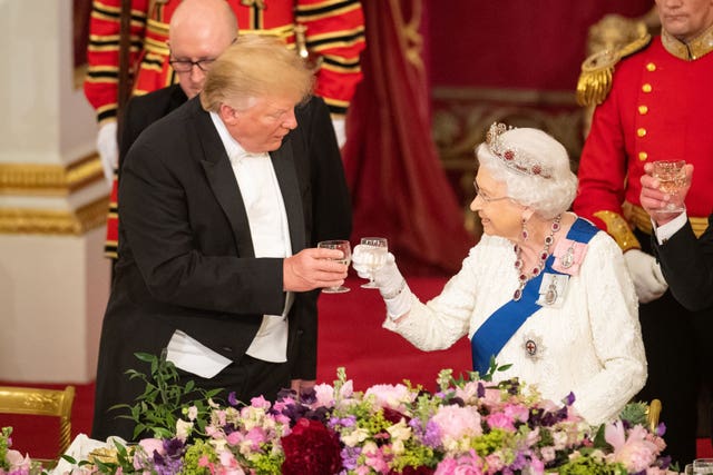 The Queen with Donald Trump 