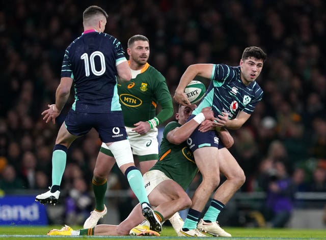 Jimmy O’Brien, right, will start at full-back for Ireland