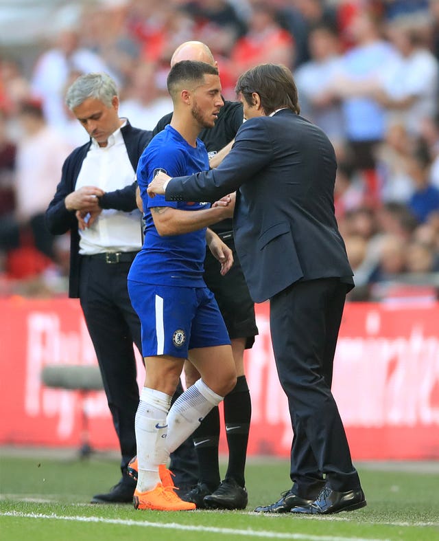 Eden Hazard gave Conte the right to celebrate