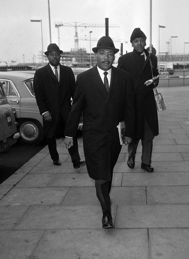 Nobel Peace Prize winner Dr Martin Luther King during a visit to London (PA)