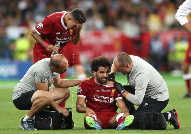 Despite treatment Salah was forced out of the game
