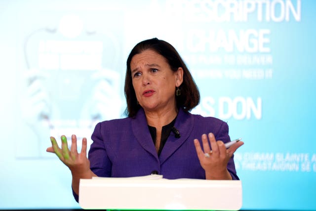 Sinn Fein’s president Mary Lou McDonald 