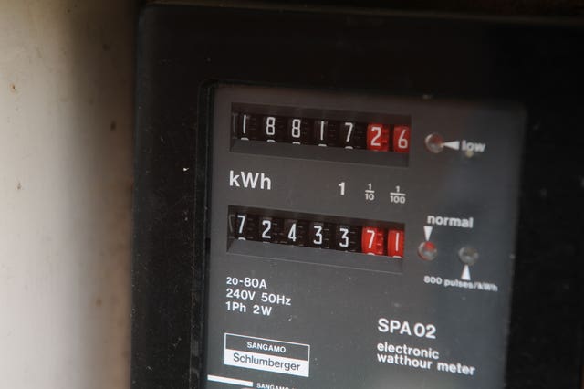 An electricity meter (Nick Ansell/PA)