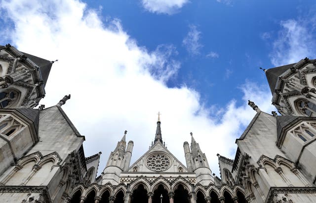 Royal Courts of Justice (Nick Ansell/PA)