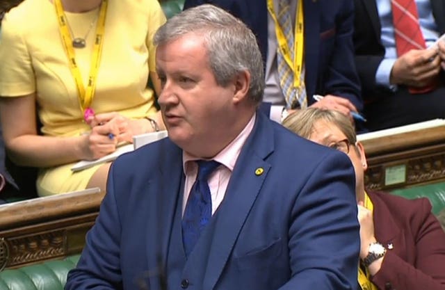 SNP Westminster leader Ian Blackford speaks during Prime Minister’s Questions (PA)