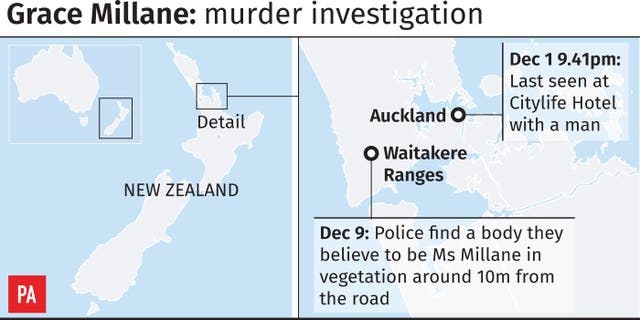 Key locations in Grace Millane murder investigation