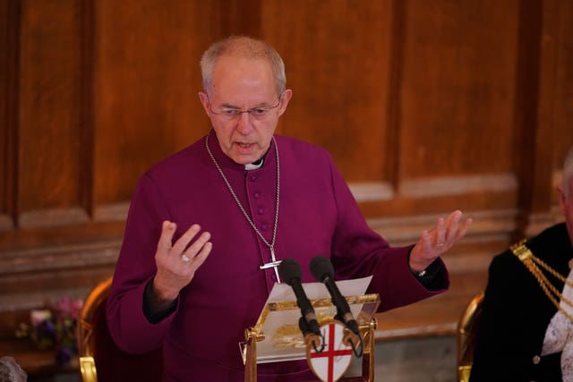 The Archbishop of Canterbury, Justin Welby (Yui Mok/PA)