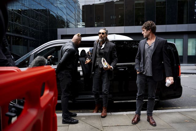 Russell Brand (centre)