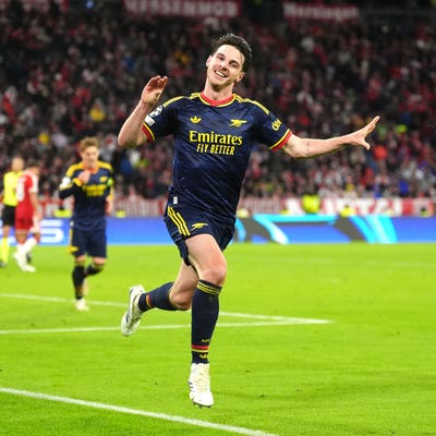 Late Declan Rice strike snatches Arsenal a point at Bayern Munich