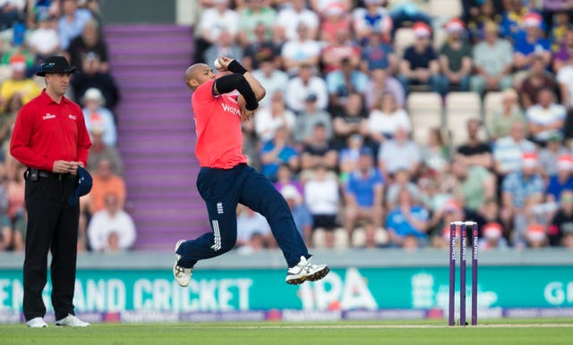 Tymal Mills in action for England