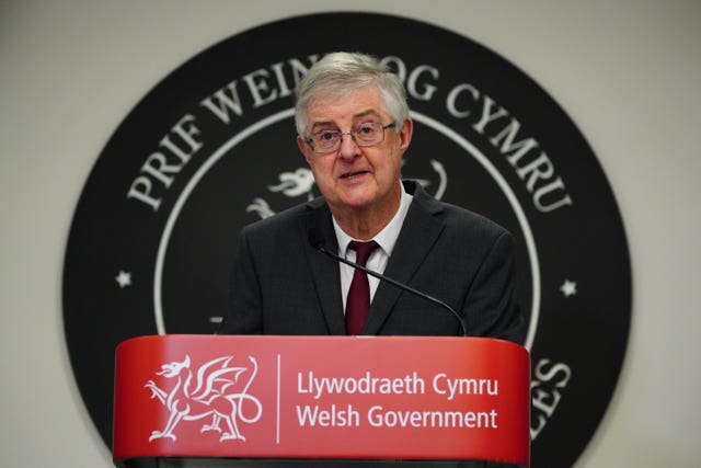 First Minister Mark Drakeford said new measures will come in after Christmas (Ben Birchall/PA)