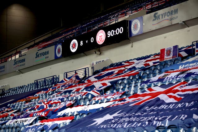 The scoreboard tells the story of Rangers' win