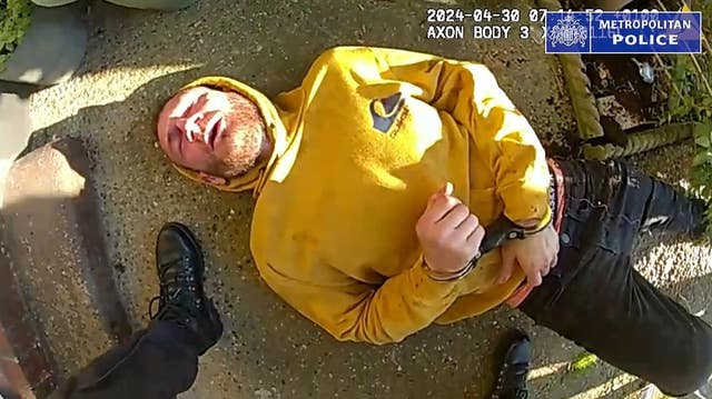 Screen grab of Marcus Arduini Monzo's arrest