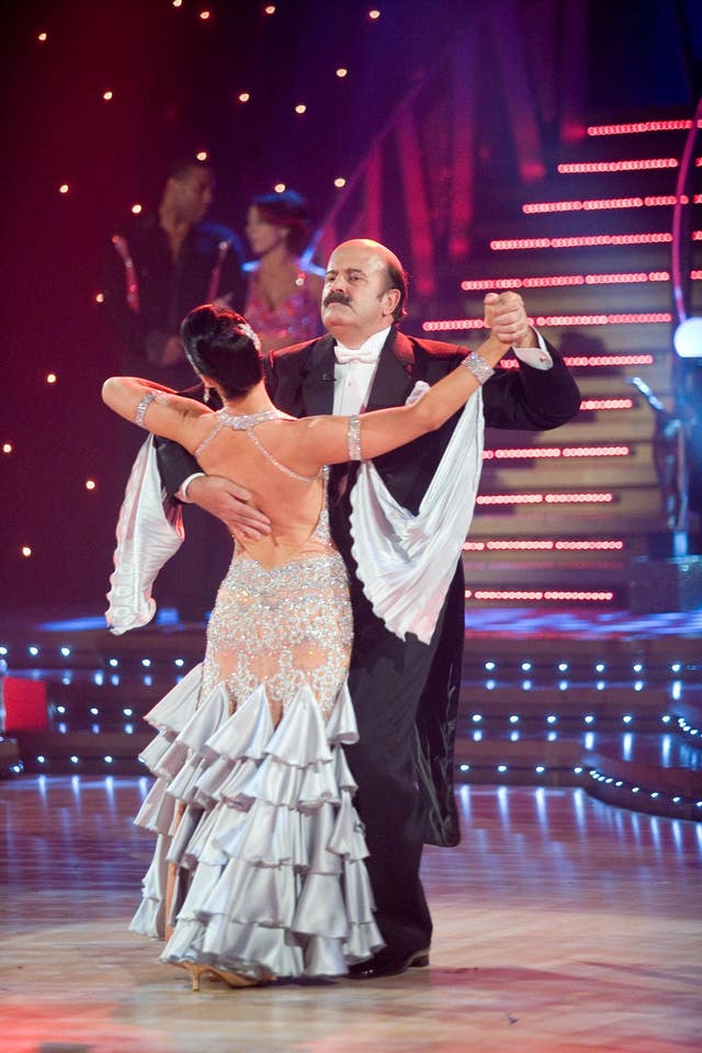 Willie Thorne performs with partner Erin Boag on Strictly Come Dancing