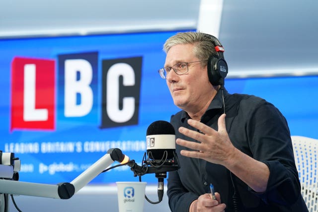 Sir Keir Starmer phone-in on LBC