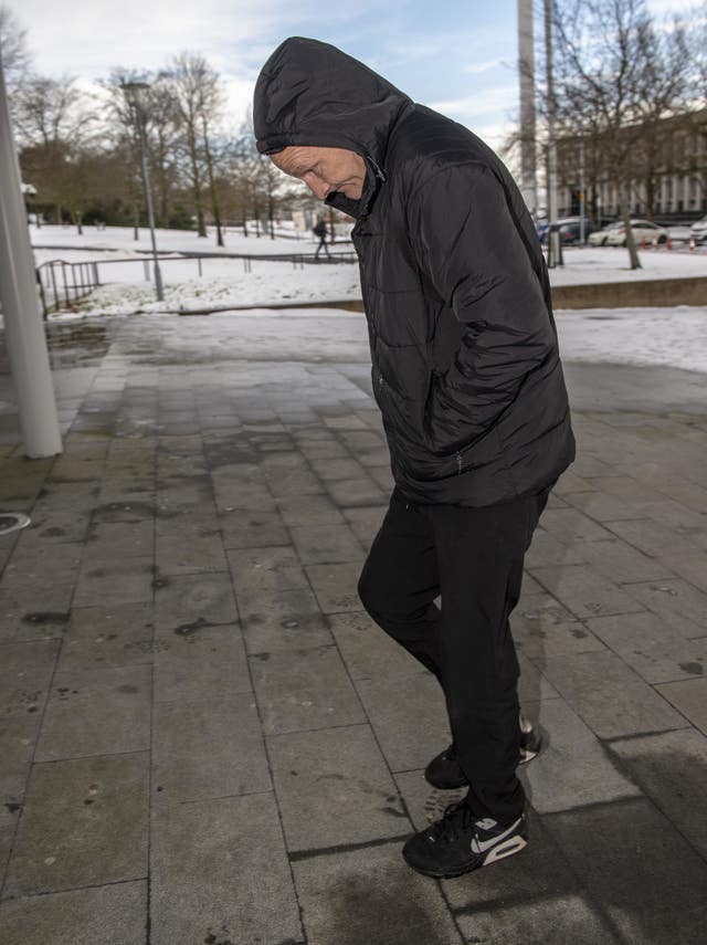 Alun Titford arrives at Mold Crown Court in Flintshire, North Wales