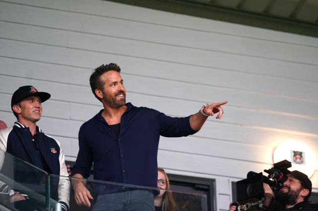Wrexham co-owners Ryan Reynolds and Rob McElhenney at a match