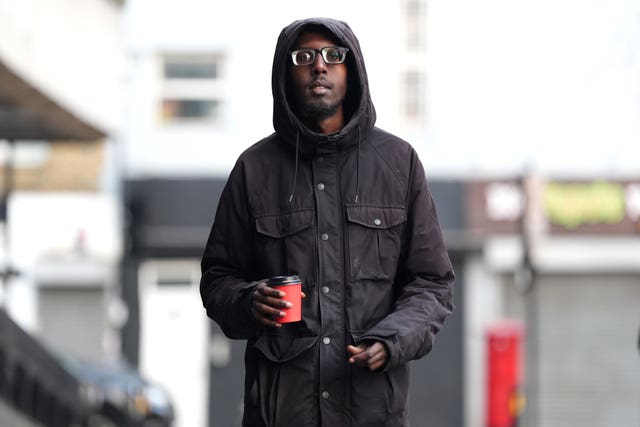 Ayub Dirie arrives at Highbury Corner Magistrates’ Court