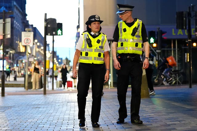 Police Scotland chief constable Jo Farrell on patrol