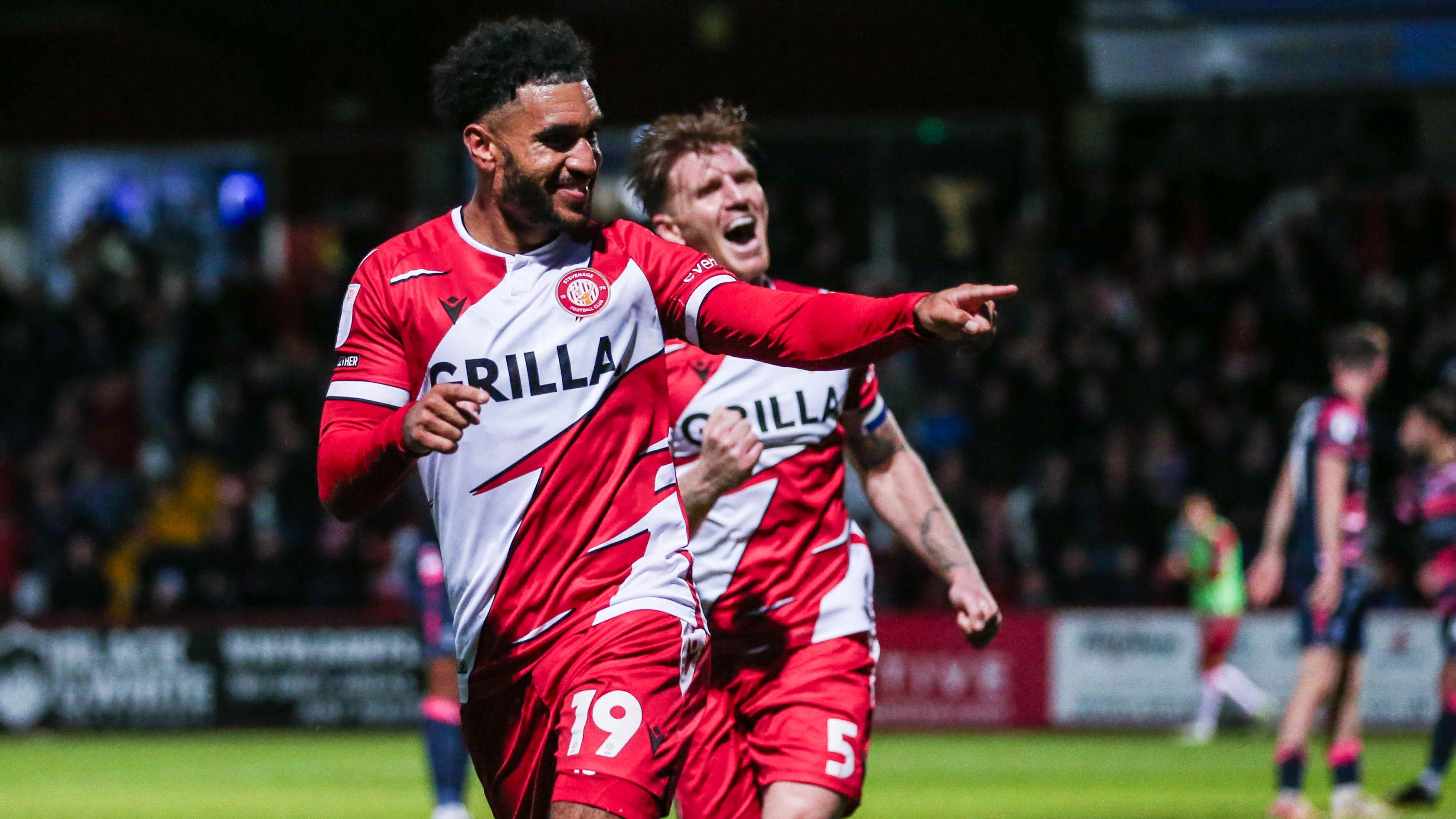 Jamie Reid sealed a late win for Stevenage (Rhianna Chadwick/PA)