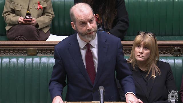 Business Secretary Jonathan Reynolds speaking in the Commons