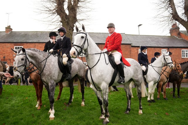 Riders mounted on horses 