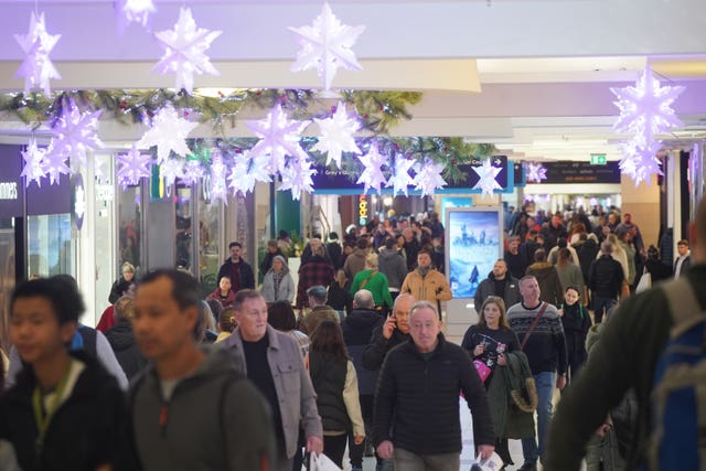 Shoppers in Eldon Square shopping centre in Newcastle