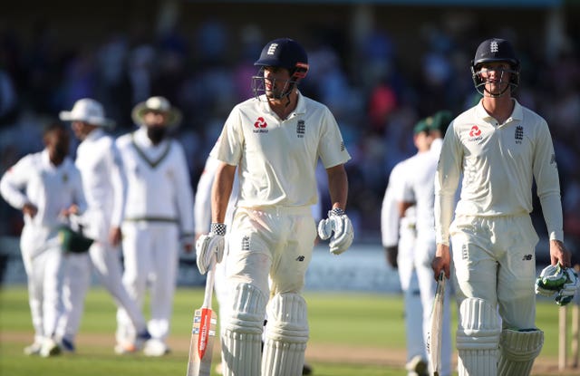 Alastair Cook, left, and Keaton Jennings, right, have opened the batting together for England 