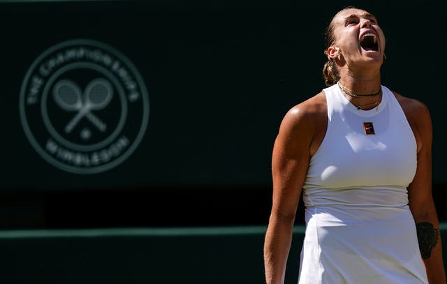 Aryna Sabalenka screams