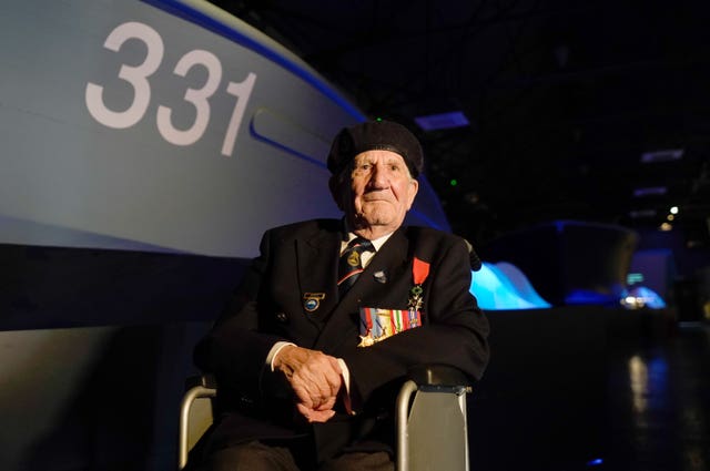 Second World War Coastal Forces veteran George Chandler, 96, who served as an Able Seaman on MTB 710, poses for a photograph in front of MTB 331 during a press preview for The Night Hunters: The Royal Navy’s Coastal Forces at War exhibition at the Explosion Museum of Naval Firepower in Gosport, Hampshire