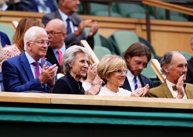 The Duchess of Gloucester watching on at Wimbledon
