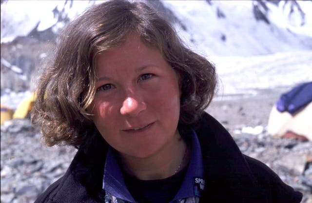 Alison Hargreaves on the slopes of K2