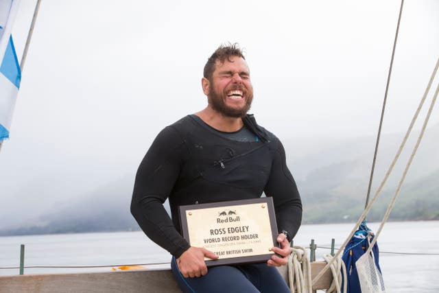 Ross Edgley began his record-breaking swim on June 1 in Margate, Kent