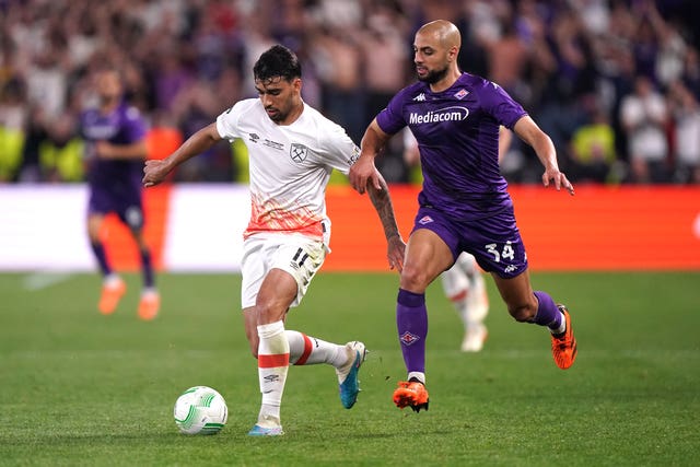 Sofyan Amrabat played in Fiorentina's Europa Conference League final defeat to West Ham in June