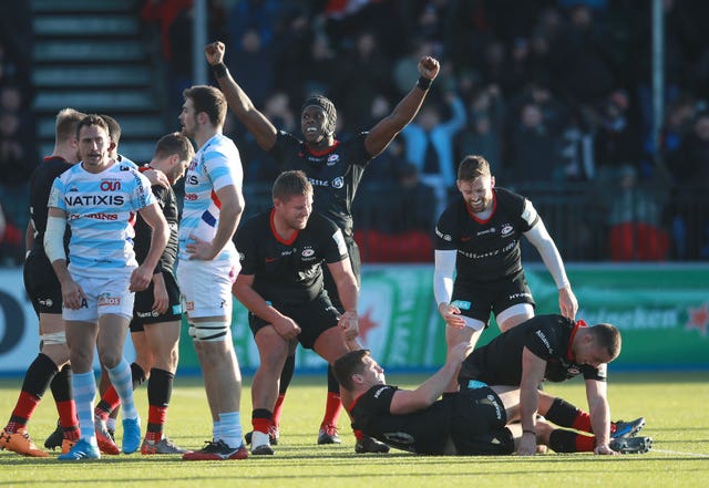 Saracens beat Racing 92 at home last month