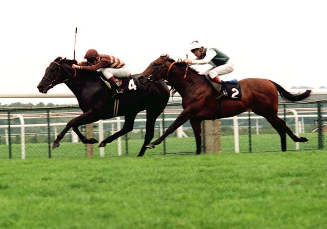 Markofdistinction winning the Queen Elizabeth II Stakes at Ascot for Dettori and Cumani