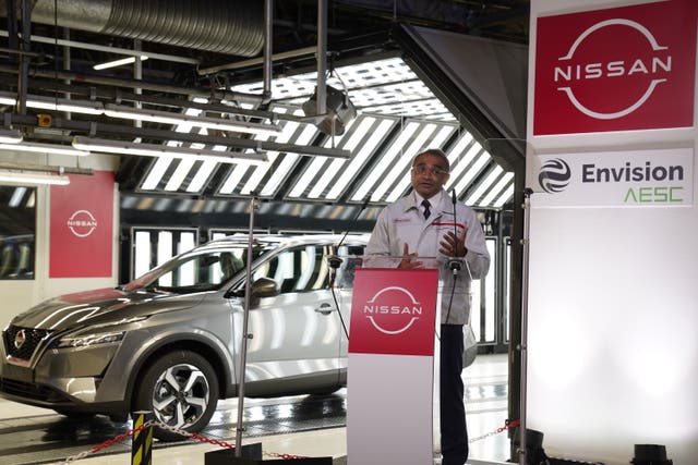 Nissan’s chief operating officer Ashwani Gupta announces the plans 