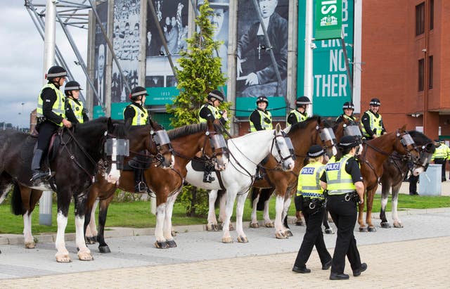 Mounted police at Parkhead